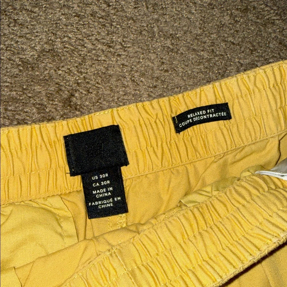 Yellow Drawstring Shorts - Picture 2 of 2